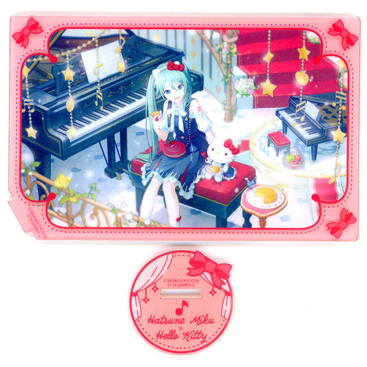Hatsune Miku x Hello Kitty After Training Project Sekai Colorful Stage! feat. Hatsune Miku x Sanrio Characters Card-Style Acrylic Stand [USED]