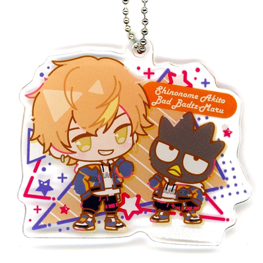 Hatsune Miku: Colorful Stage! X Sanrio Characters Akito Shinonome Bad Badtz-Maru Mini Character Acrylic Keychain Collection B Keychains [USED]