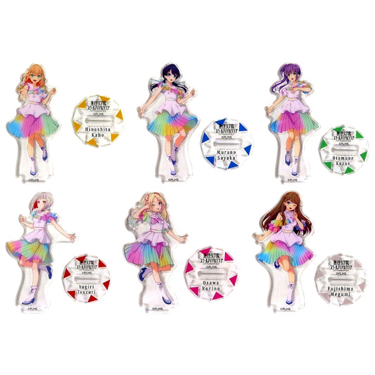 Set of 6 Love Live! Hasunosora Girls' High School Idol Club Mini Mini Acrylic Stand Collection [USED]