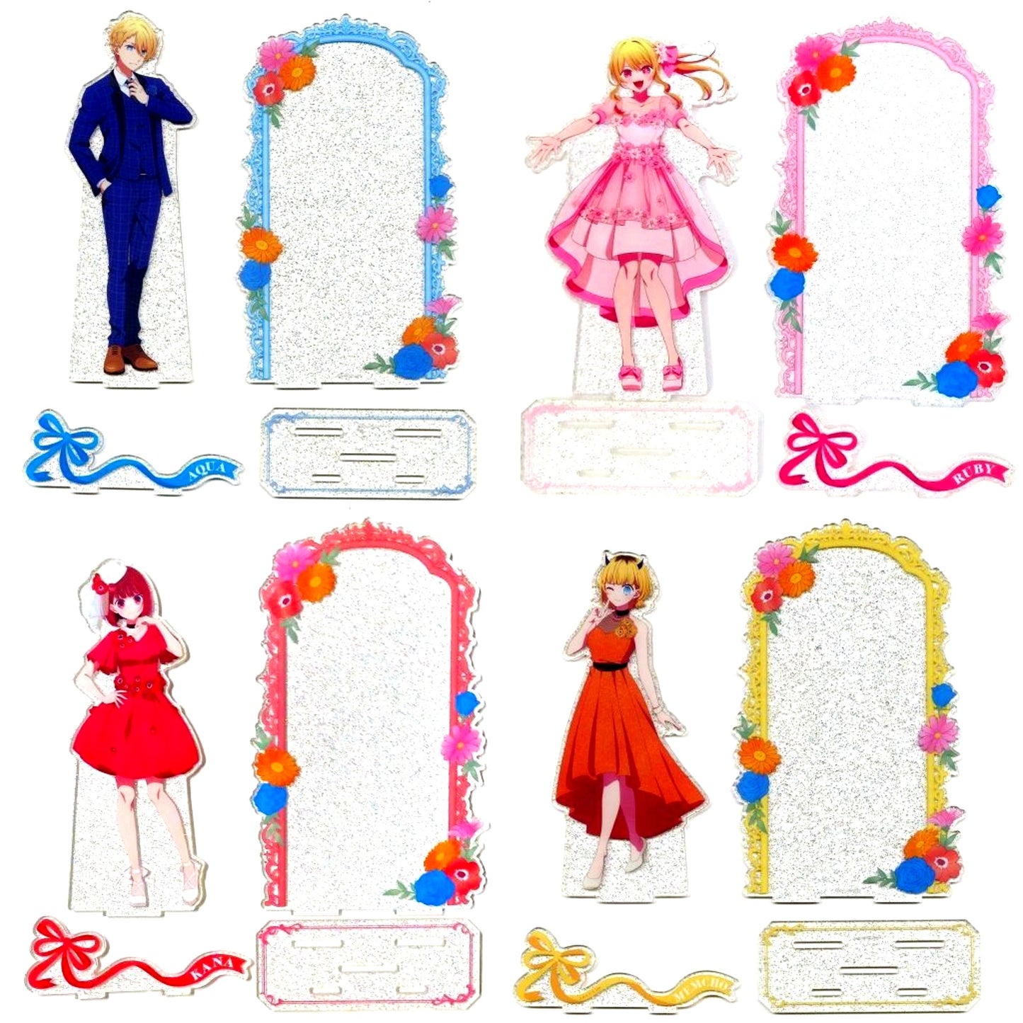 Set of 4 Dress Up Ver. Oshi no Ko Big Diorama Acrylic Figure Dress Up Blooming Prize Campaign Vol.2 [USED]