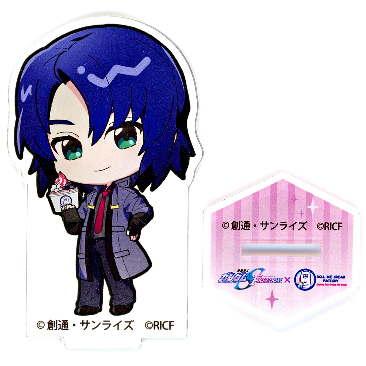 Athrun Zala Mobile Suit Gundam SEED FREEDOM Trading Acrylic Stand Mini Roll Ice Cream Factory [USED]
