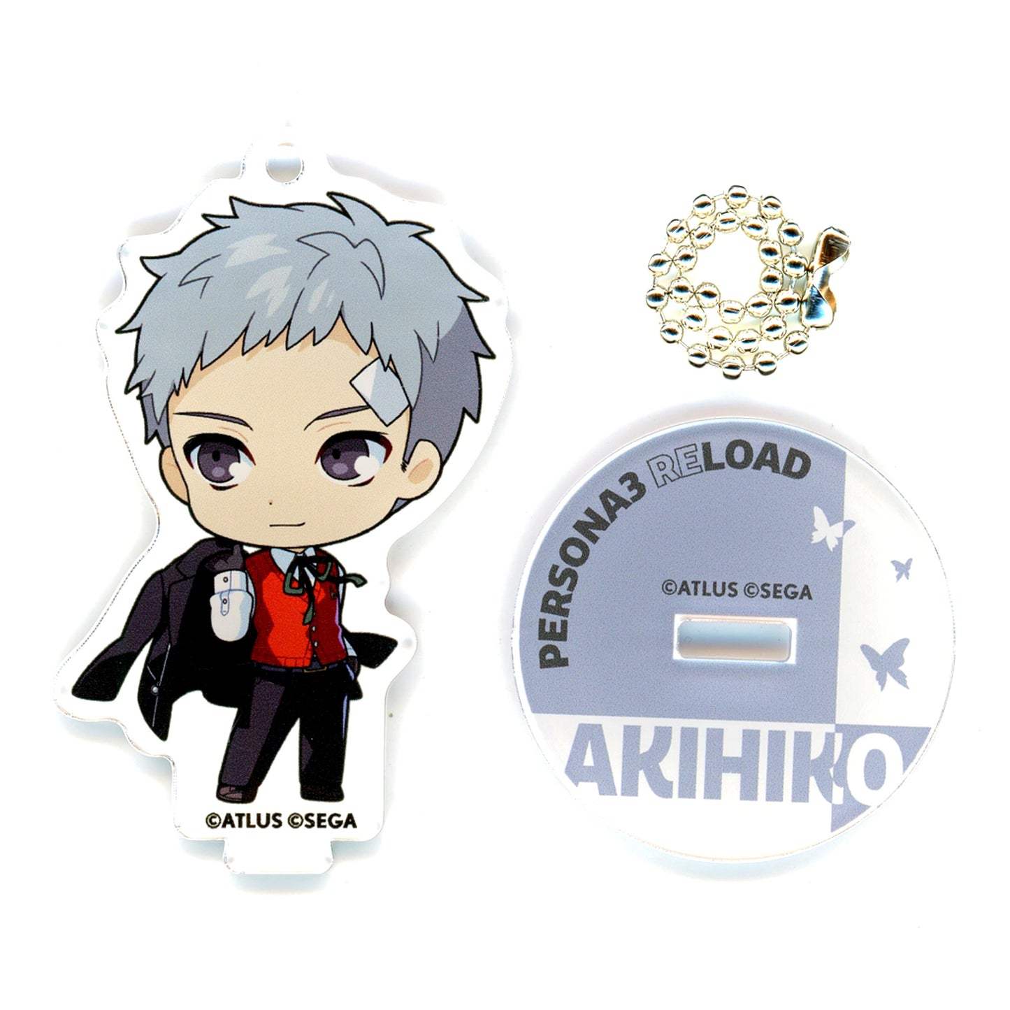 Akihiko Sanada Persona 3 Reload Trading Chibi Character Acrylic Stand Keychain RED Tokyo Tower [USED]