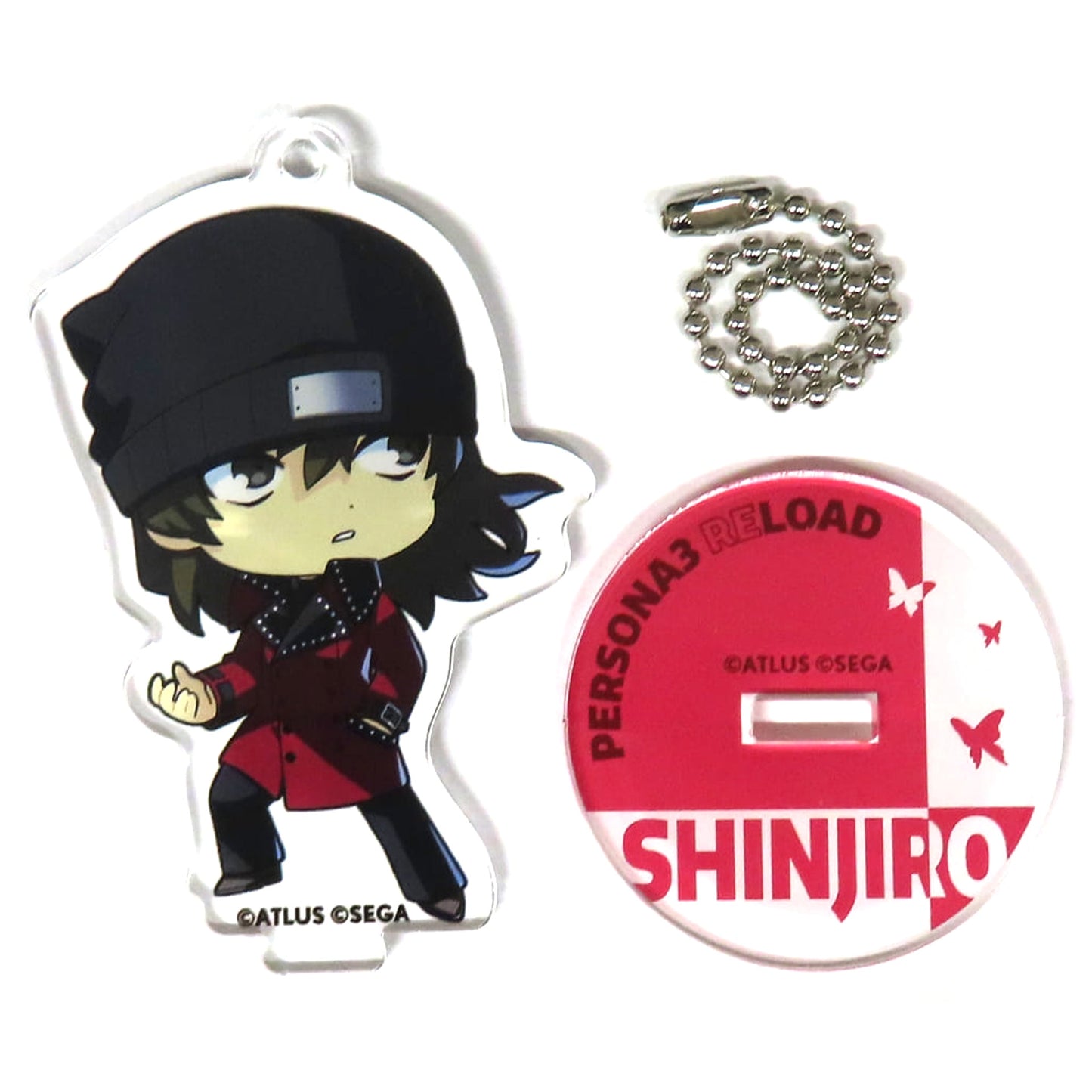 Persona 3 Reload Shinjiro Aragaki Trading Chibi Chara Acrylic Stand Keychain Red Tokyo Tower Limited Acrylic Stands [USED]