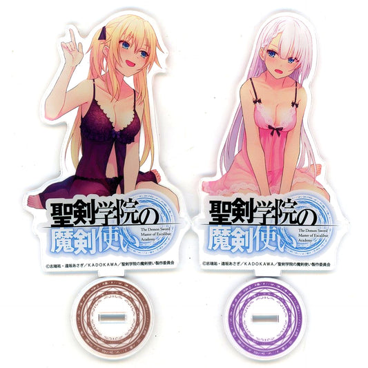 Lyseria Ray Christia Single Item The Demon Sword Master of Excalibur Academy Anime Illustration Acrylic Figure Set of 2 Blu-ray Vol.1 Gamers Limited Edition Bonus [USED]