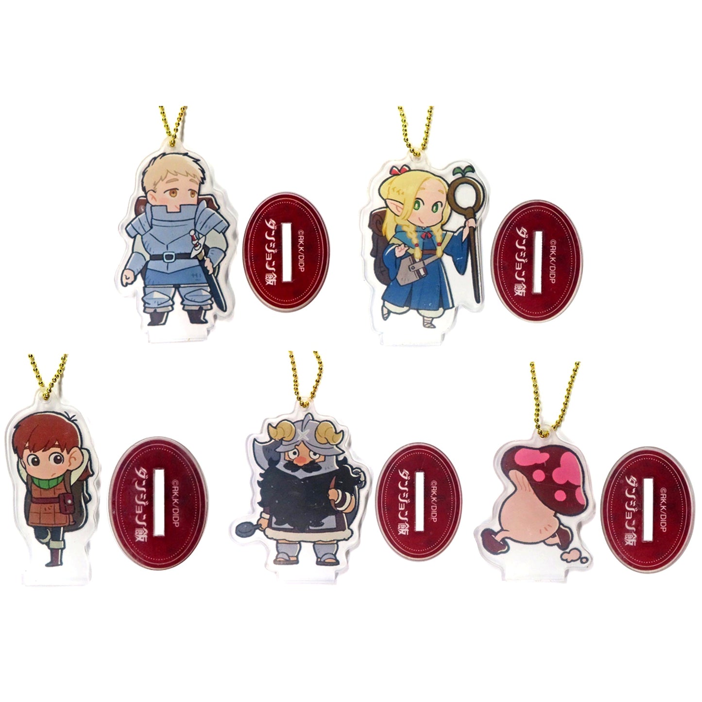 Set of 5 Delicious in Dungeon Mini Acrylic Keychain with Stand [USED]