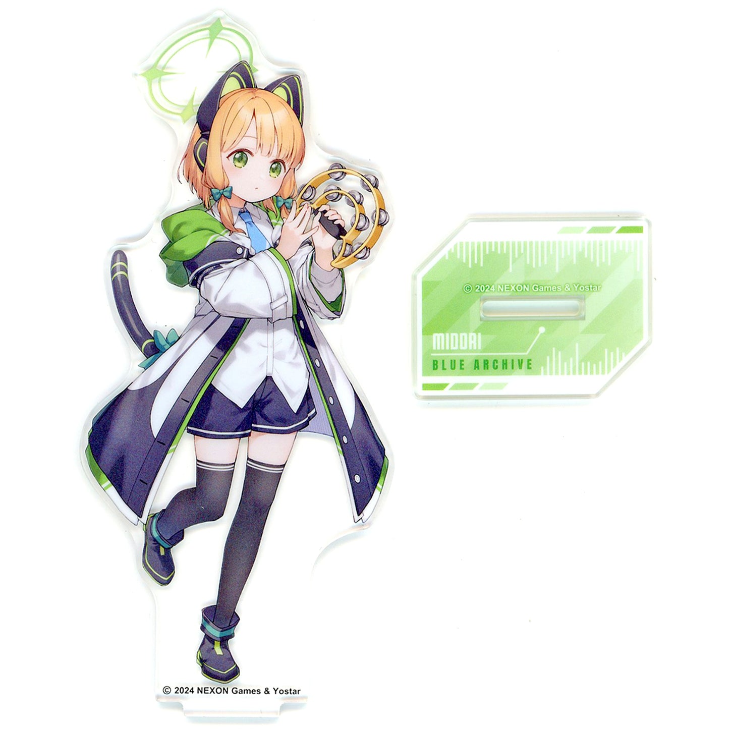 Midori Saiba Acrylic Stand Blue Archive x Karaoke Manekineko [USED]