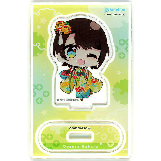 Oozora Subaru Mini Character VTuber Hololive Holo-cal Kyoto Edition Trading Acrylic Stand [USED]