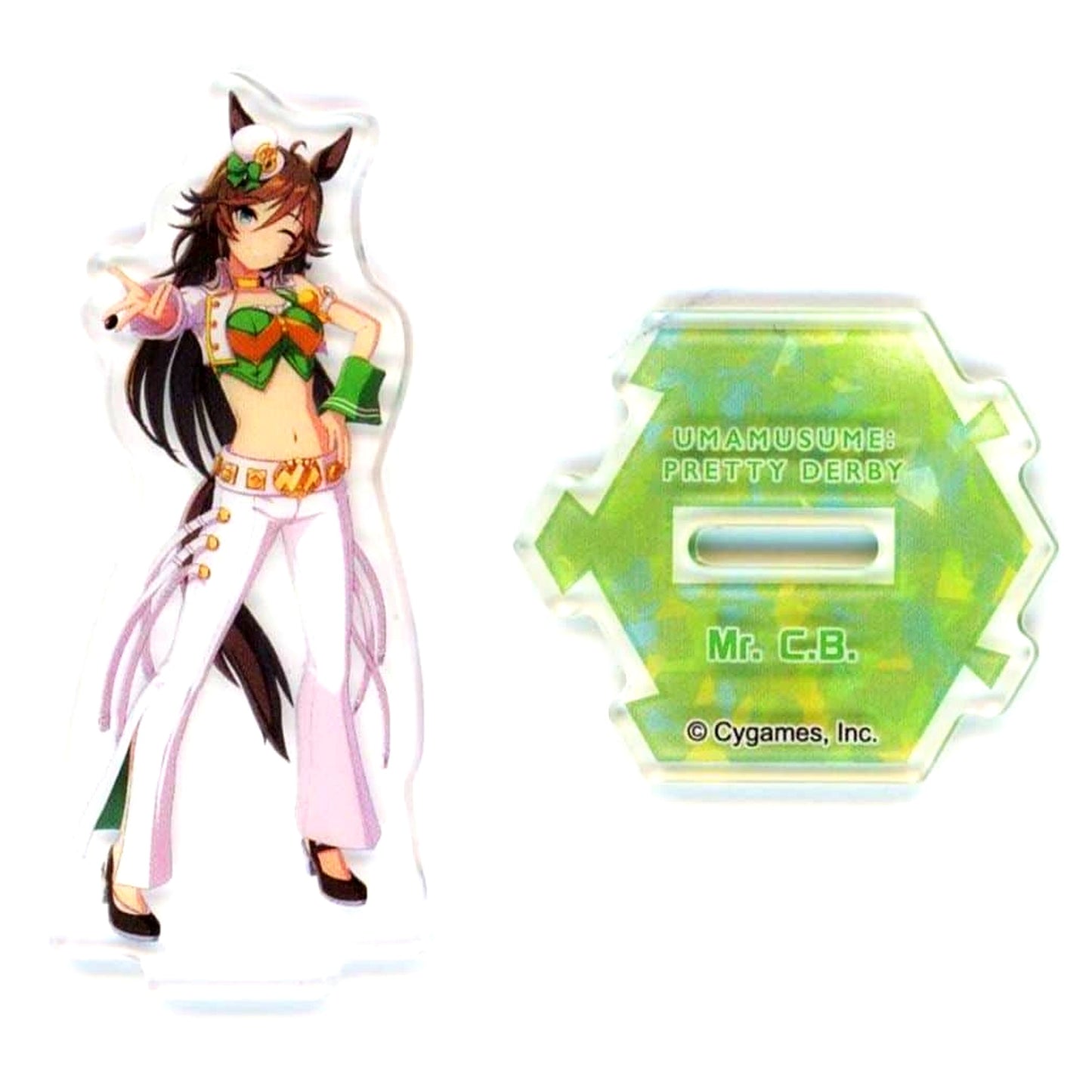 Mr.C.B. Uma Musume Pretty Derby Original Mini Acrylic Stand Included Meiji Almond Chocolate Scented Cacao Full Body [USED]