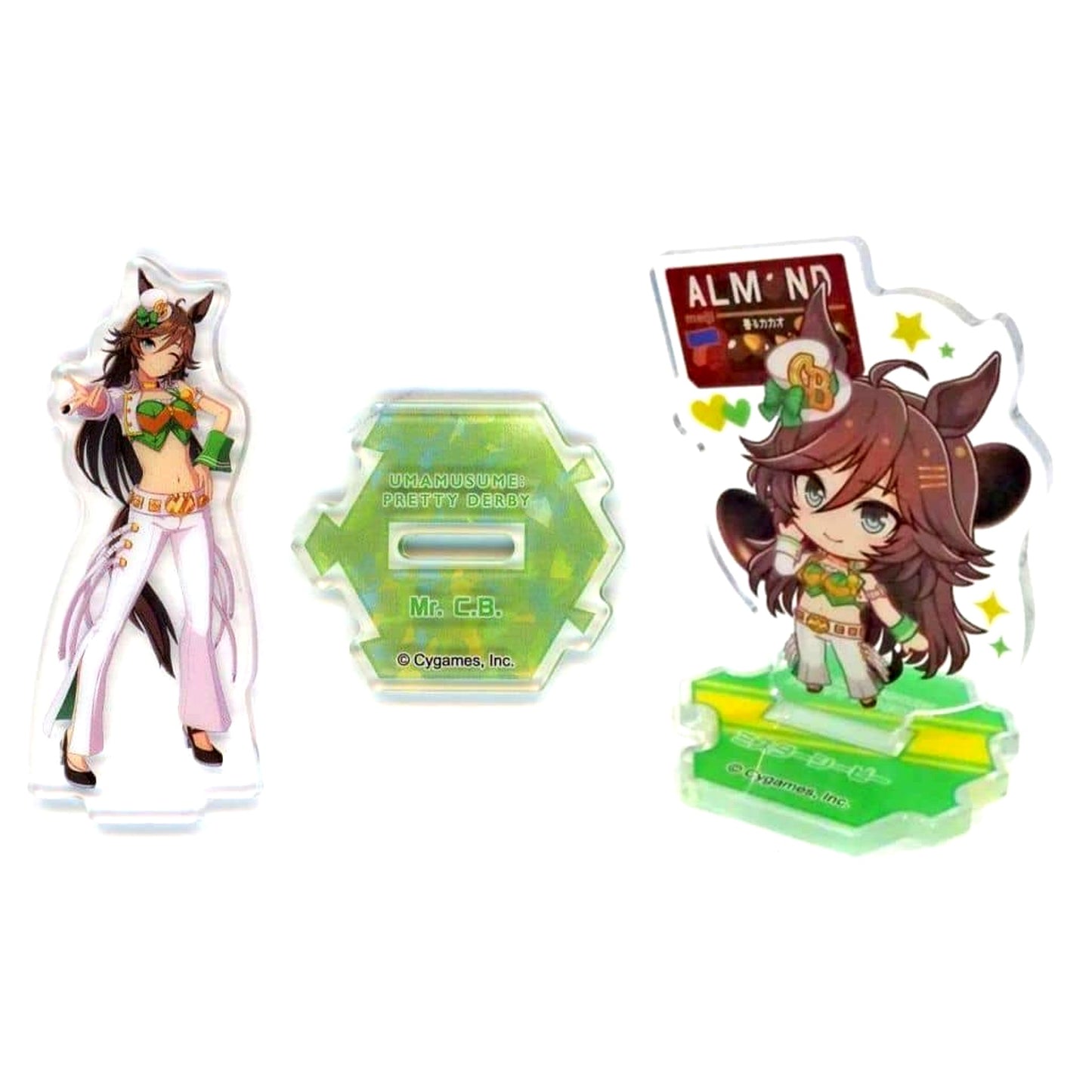 Uma Musume: Pretty Derby Meiji Almond Chocolate Fragrant Cacao Original Mini Acrylic Stand Included Convenience Store Limited Bundle Bonus Set of 2 Types Single Item [USED]
