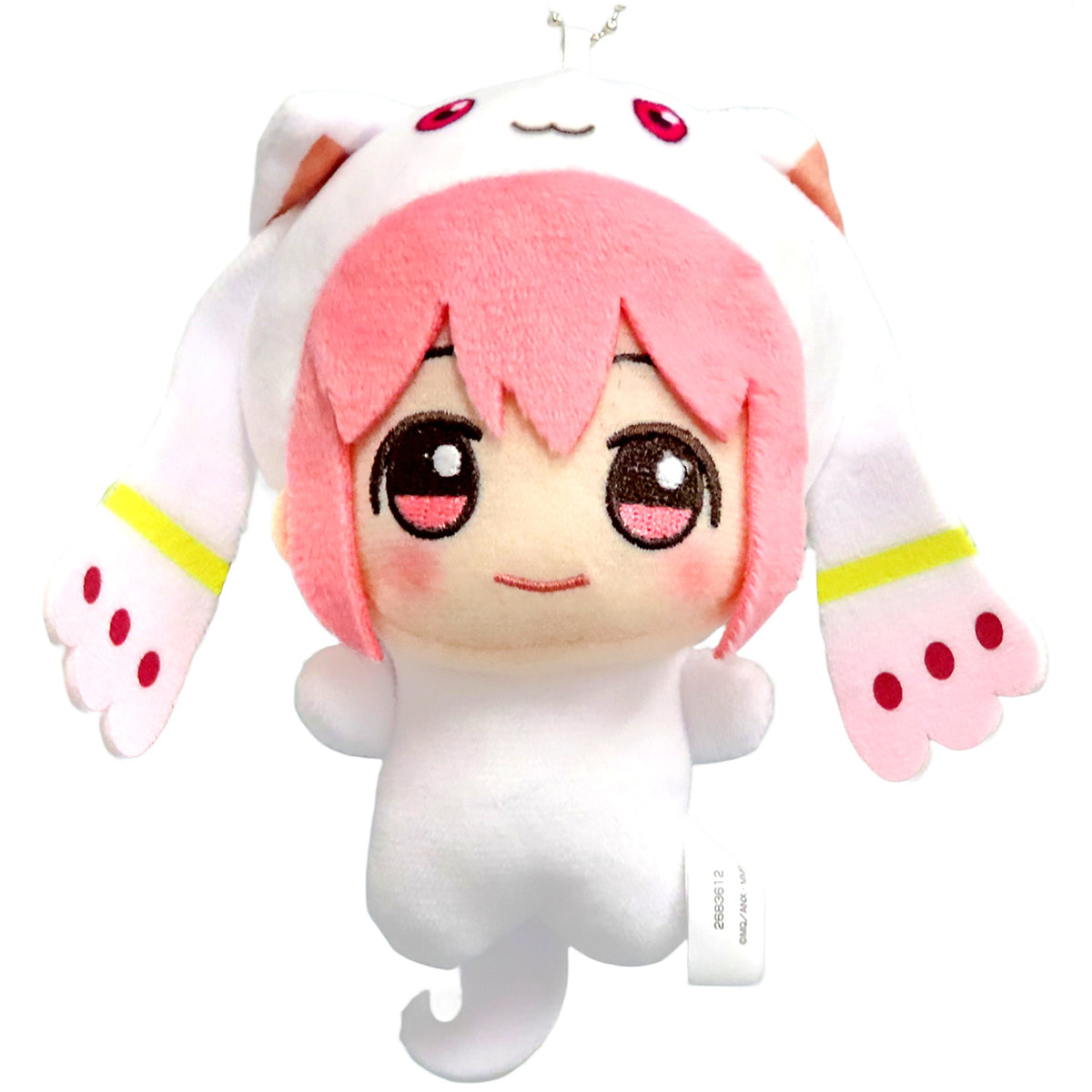 Madoka Kaname Puella Magi Madoka Magica The Movie Rebellion Chibigurumi Kyubey Kigurumi Ver. Key Chain [USED]