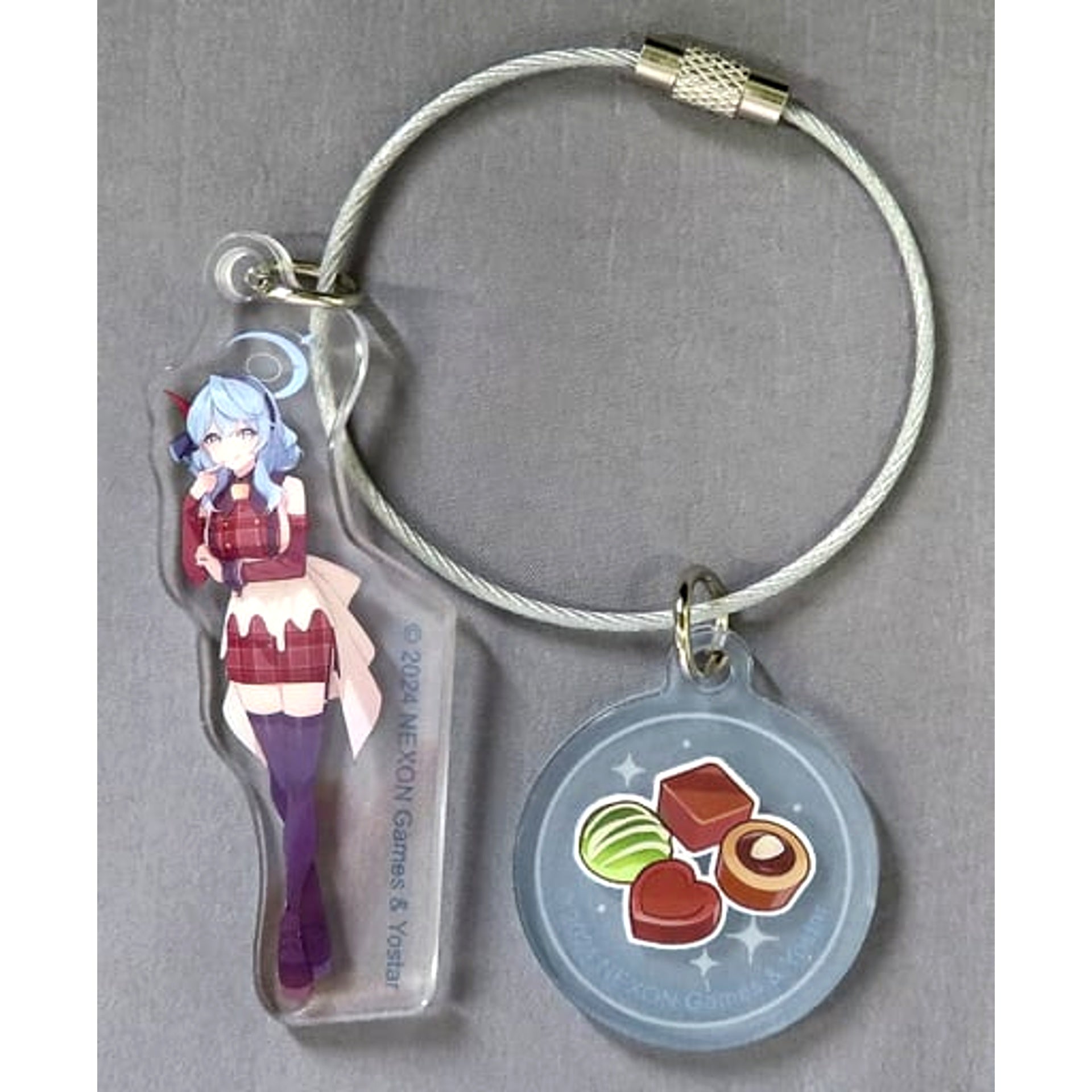Blue Archive Ako Amau 2-Serial Acrylic Key Ring Pop-Up Shop in Atre Akihabara 2024 Exclusive Keychains [USED]