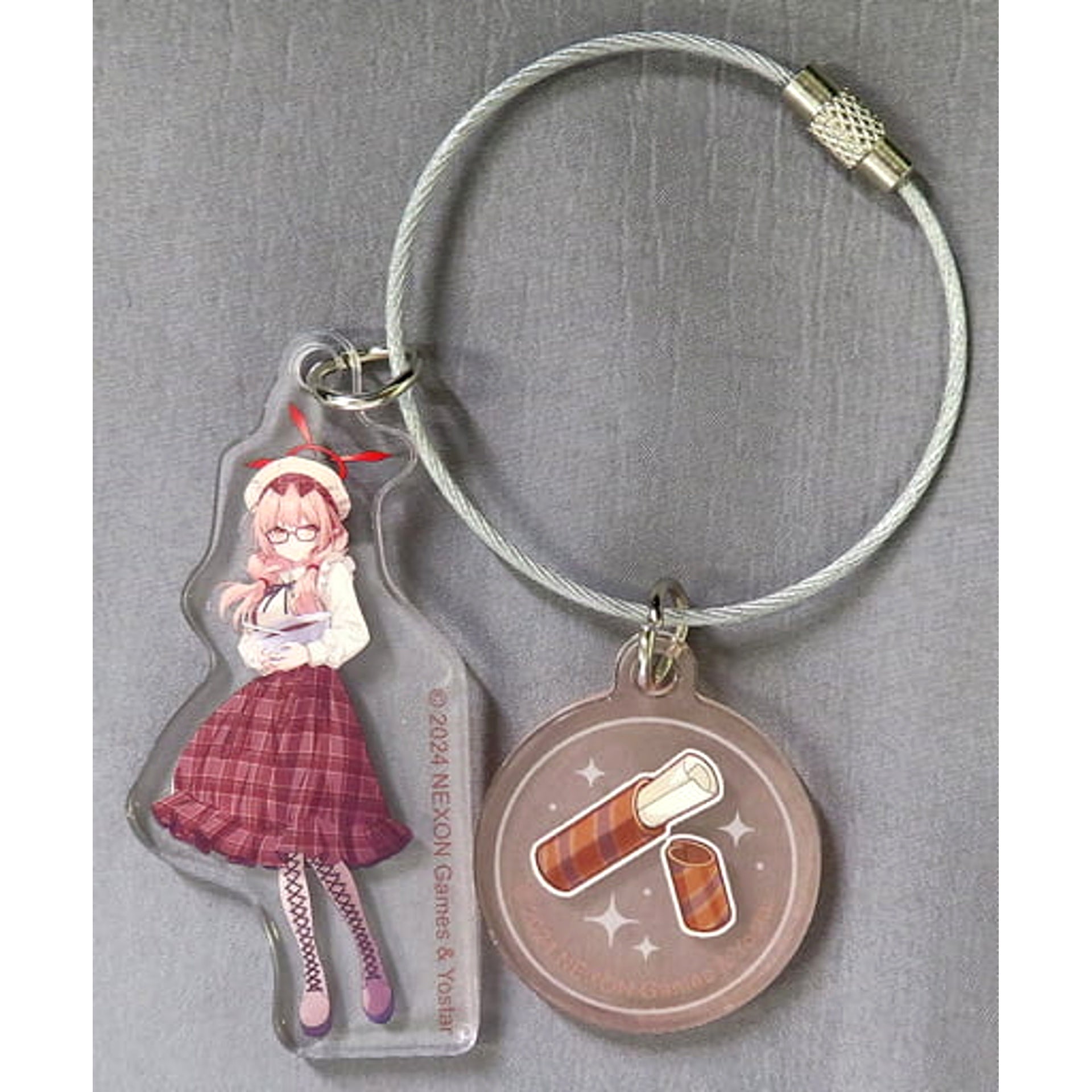 Blue Archive Chinatsu Hinomiya 2-Serial Acrylic Key Ring Pop-Up Shop in Atre Akihabara 2024 Exclusive Keychains [USED]