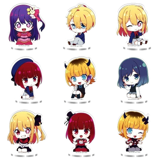 Set of 9 Oshi No Ko Suwarase Tai Acrylic Stand [USED]