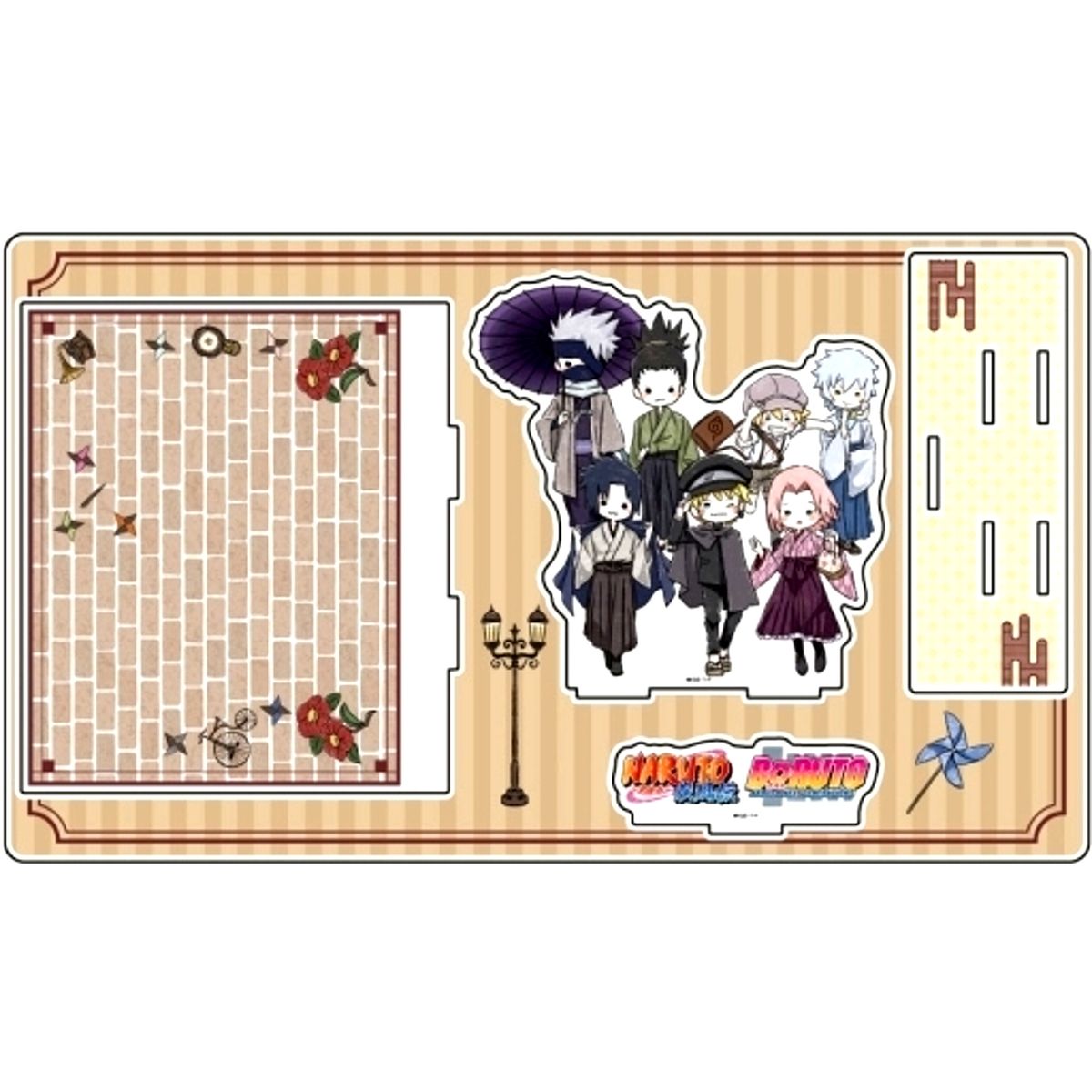 Naruto & Boruto No. 03 Group Design High Color Retro Ver. Graph Art Illustration Premium Acrylic Diorama Plate [USED]