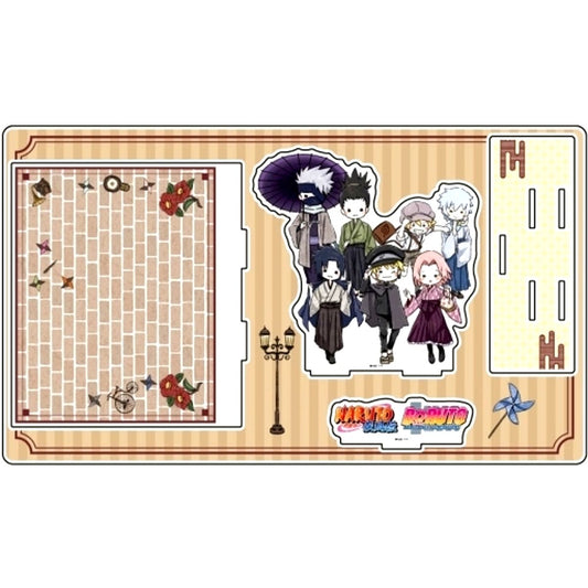 Naruto & Boruto No. 03 Group Design High Color Retro Ver. Graph Art Illustration Premium Acrylic Diorama Plate [USED]