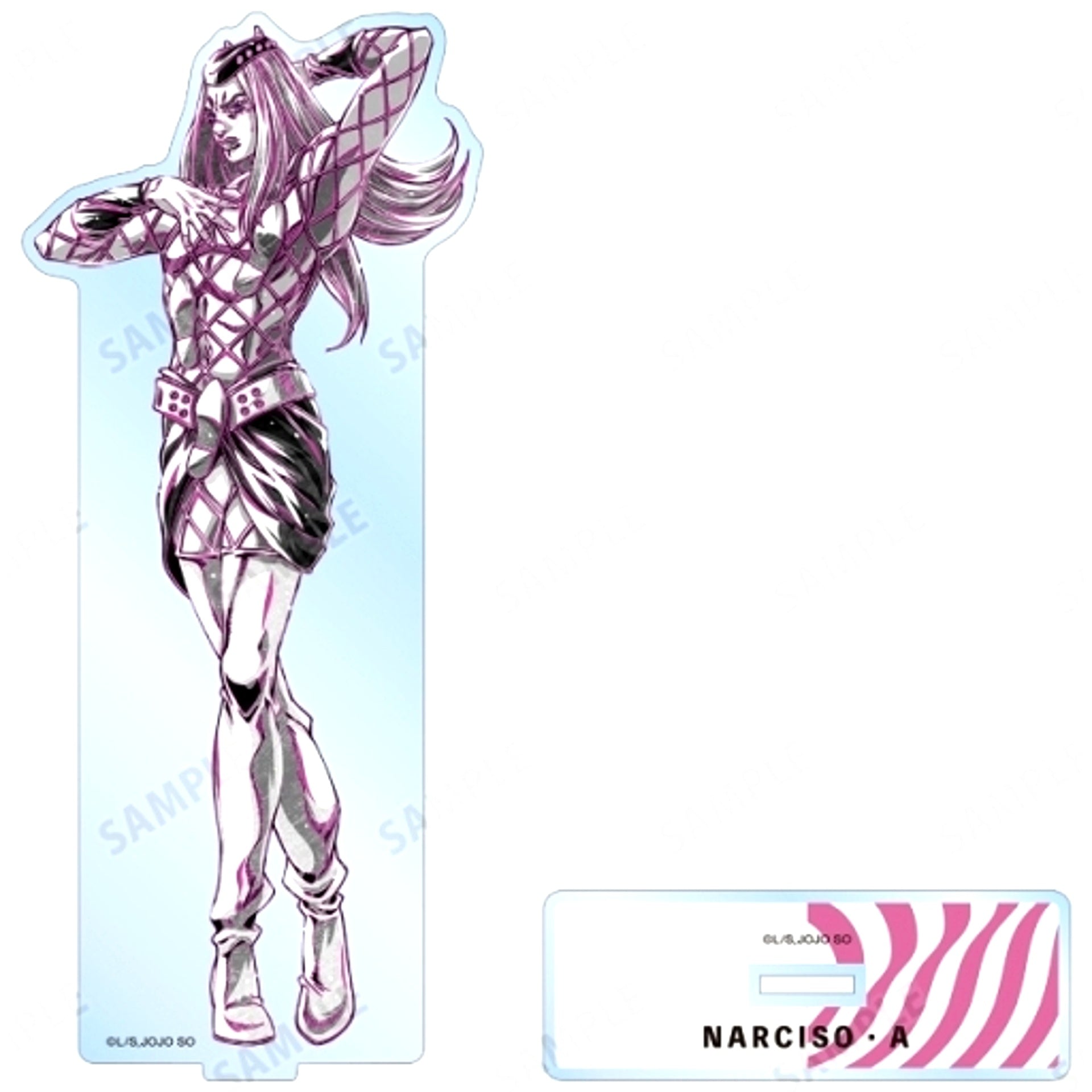 Narciso Anasui Ani-Art BLACK LABEL BIG Acrylic Stand JoJo's Bizarre Adventure Part 6 Stone Ocean [USED]