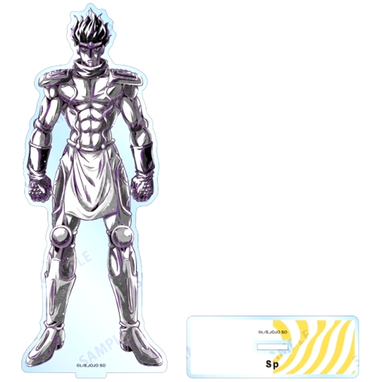 Star Platinum Ani-Art BLACK LABEL BIG Acrylic Stand JoJo's Bizarre Adventure Part 6 Stone Ocean [USED]