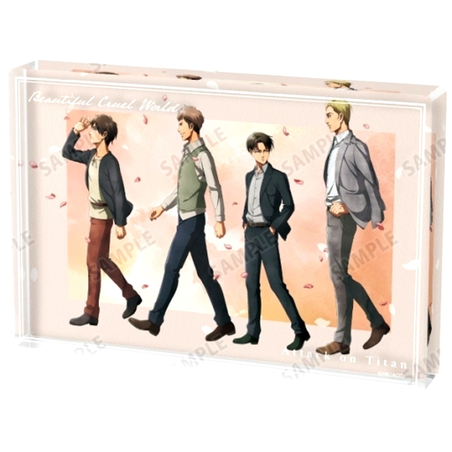 Group Footsteps Watercolor Style Ver. Illustration Acrylic Block Attack on Titan [USED]