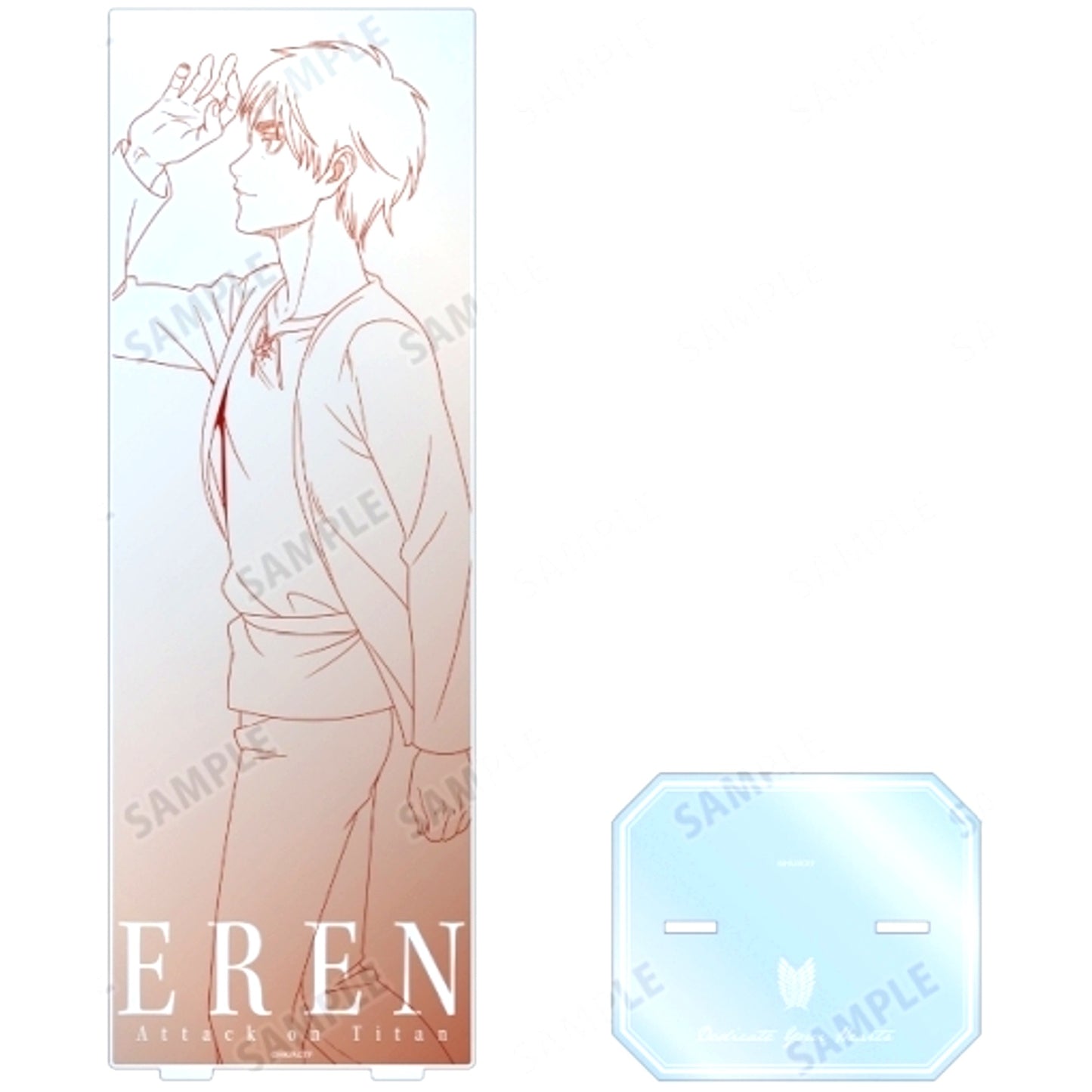Eren Yeager Walking Line Art Ver. Attack on Titan Extra Large Acrylic Stand [USED]