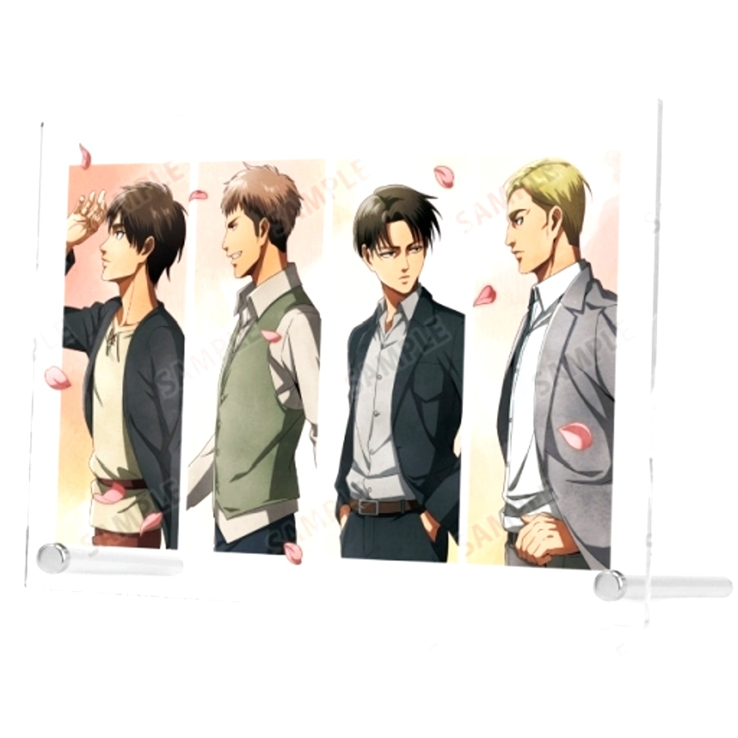 Group Attack on Titan Drawn Illustration Walking Watercolor Style Ver. Acrylic Panel [USED]