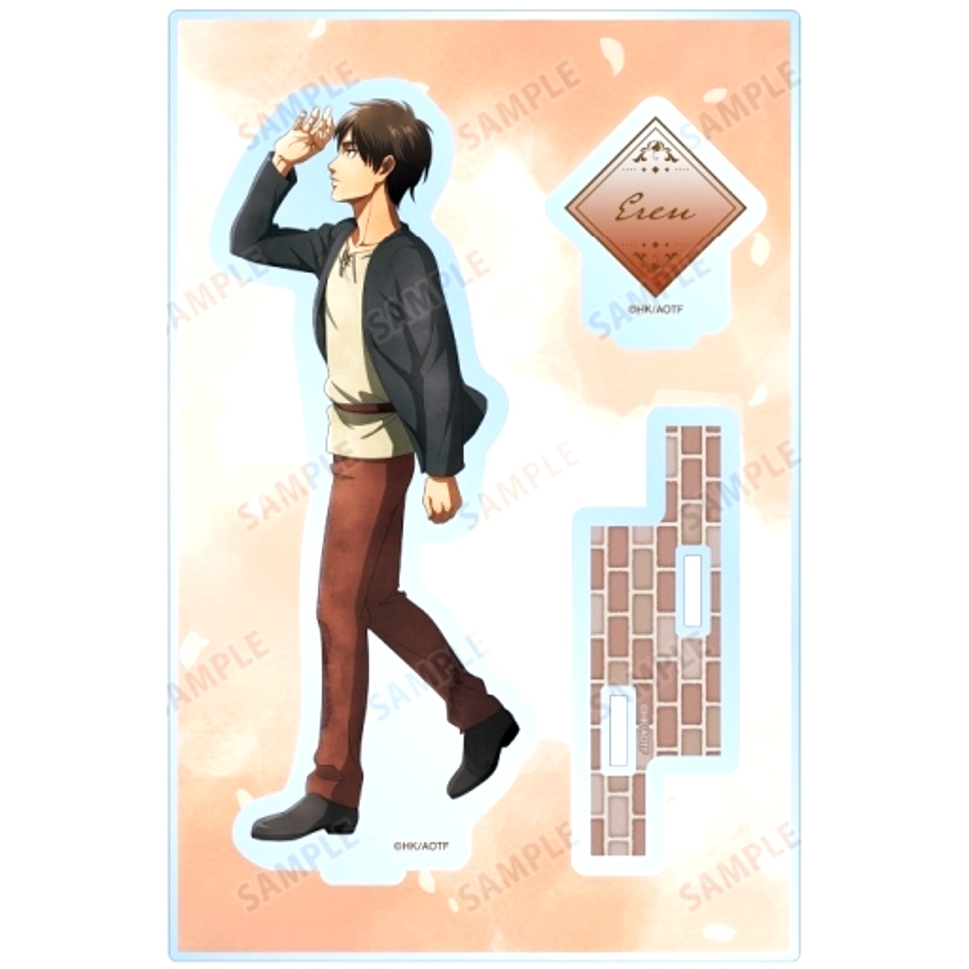 Eren Yeager Walking Watercolor Style Ver. Attack on Titan BIG Acrylic Stand with Parts [USED]