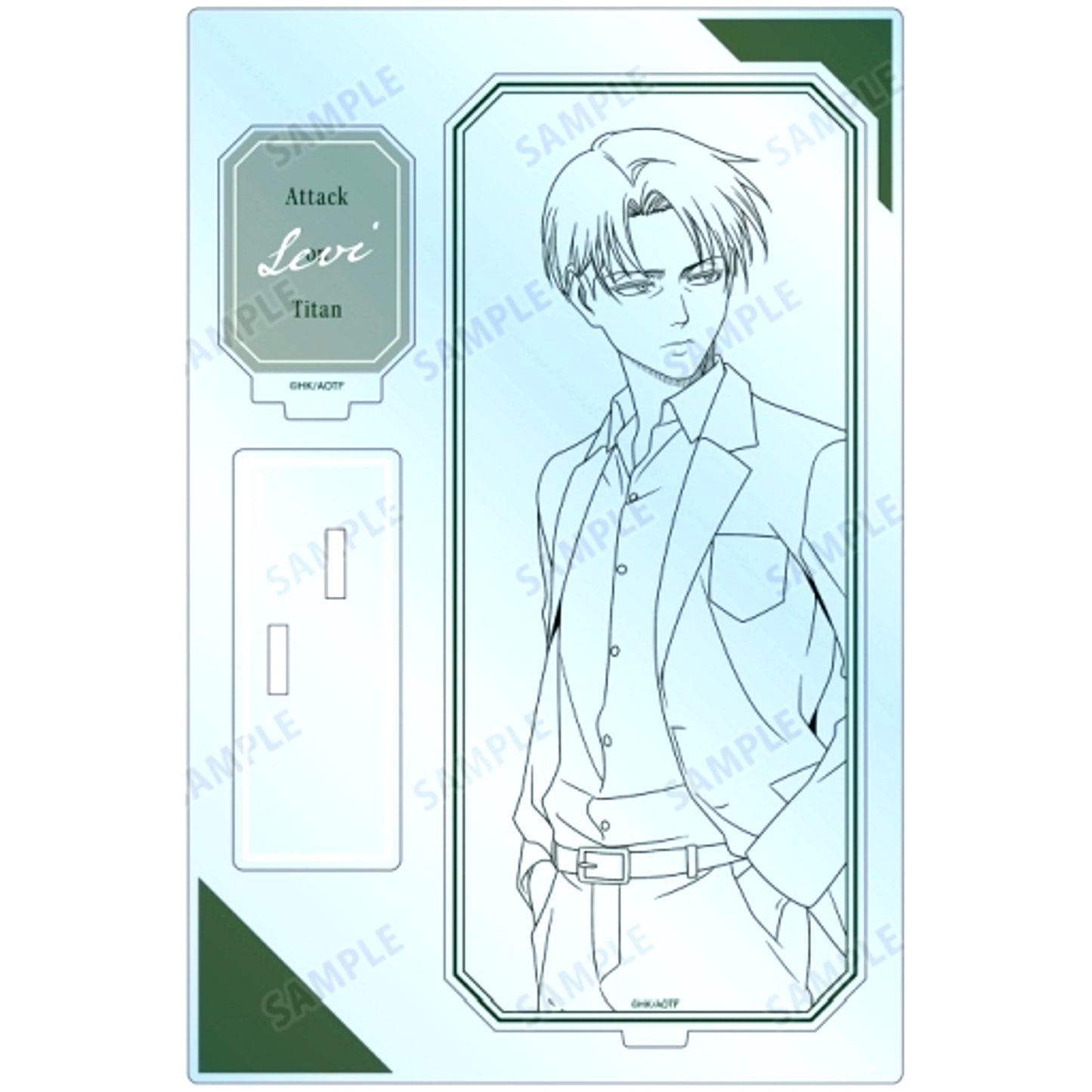 Levi Walking Line Art Ver. Attack on Titan Illustration BIG Acrylic Stand with Parts [USED]
