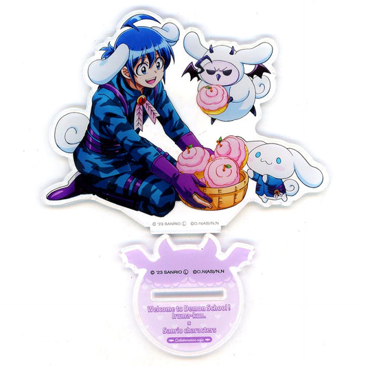 Iruma Suzuki x Cinnamoroll Big Acrylic Stand Welcome to Demon School! Iruma-kun x Sanrio Characters Collabo Cafe in AMOCAFE [USED]