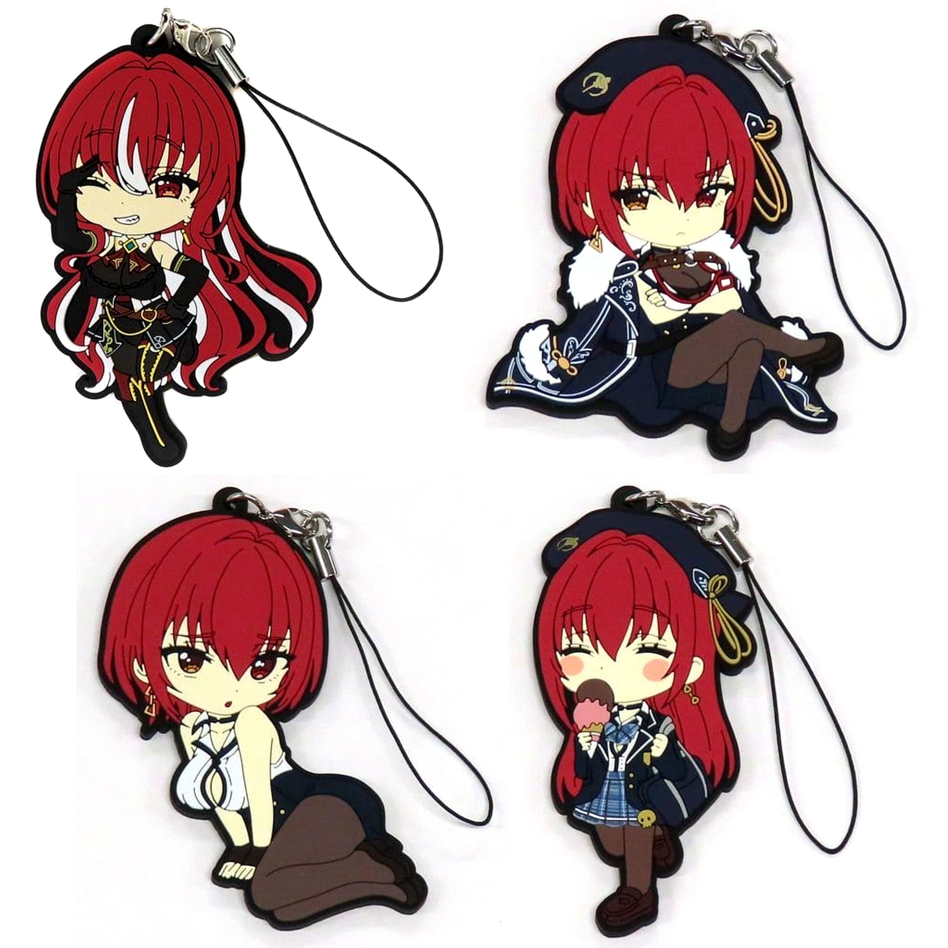 hololive Houshou Marine Birthday Commemoration 2023 Random Rubber Strap Set of 4 [USED]