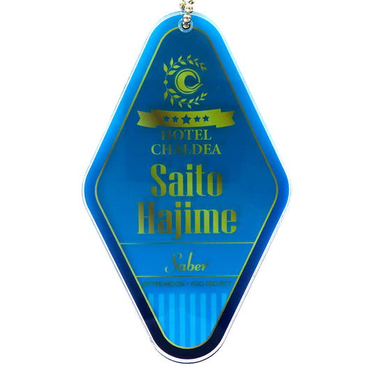 Saber/Hajime Saito Fate/Grand Order Hotel Collabo Acrylic Room Keychain Hotel Chaldea Part 2 [USED]