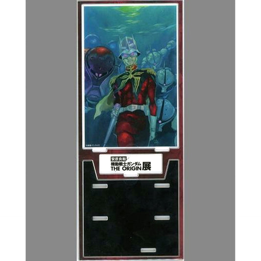 Char Aznable & Z'Gok & Acguy Mobile Suit Gundam THE ORIGIN Exhibition Acrylic Art Panel [USED]