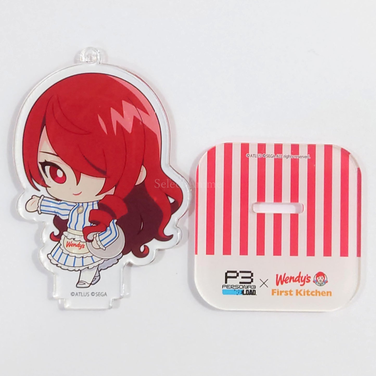 Persona 3 Reload Mitsuru Kirijo Trading Acrylic Stand Keychain Wendy's & First Kitchen Limited Keychains [USED]