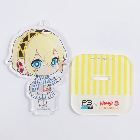 Persona 3 Reload Aigis Trading Acrylic Stand Keychain Wendy's & First Kitchen Limited Keychains [USED], photo 1