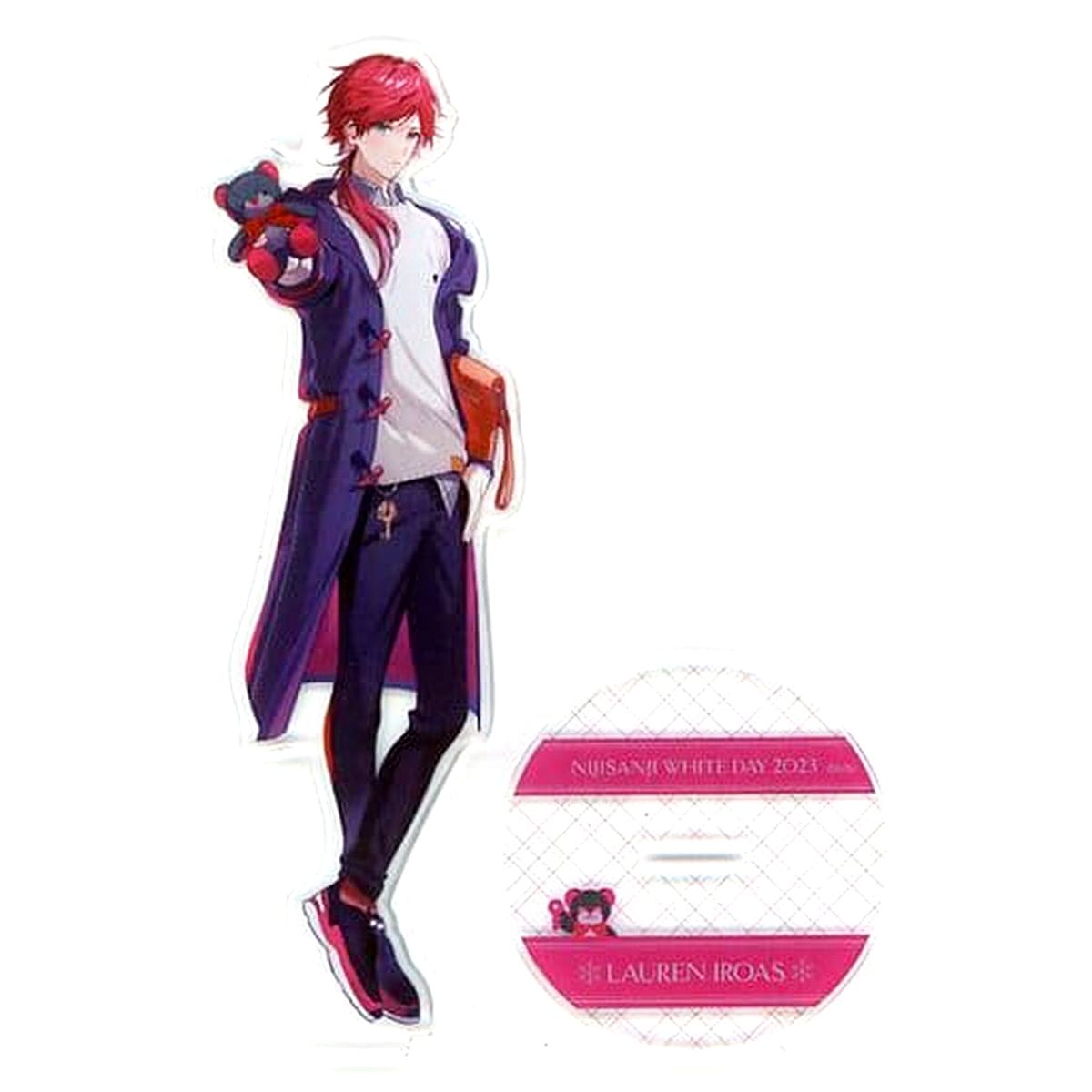 Single Item Lauren Iroas Acrylic Stand Virtual YouTuber Nijisanji White Day 2023 Acrylic Stand and Can Badge Set [USED]