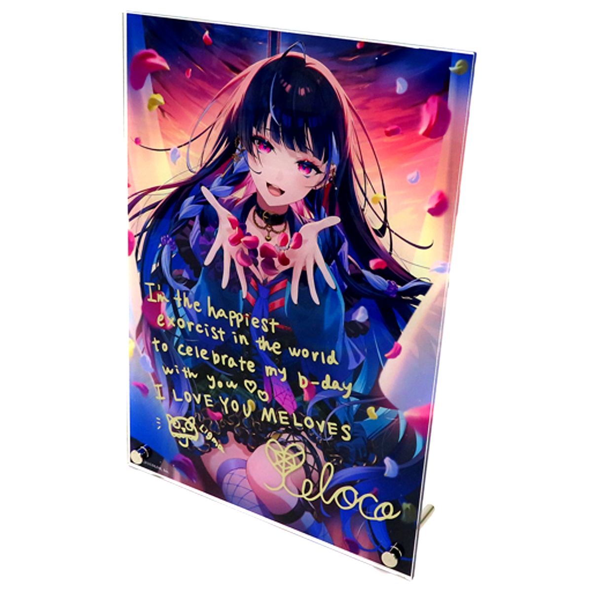 Meloco Kyoran Replica Autograph and Message Acrylic Panel Virtual YouTuber Nijisanji NIJISANJI EN Meloco Kyoran Birthday 2023 Bonus Item Single Item [USED]