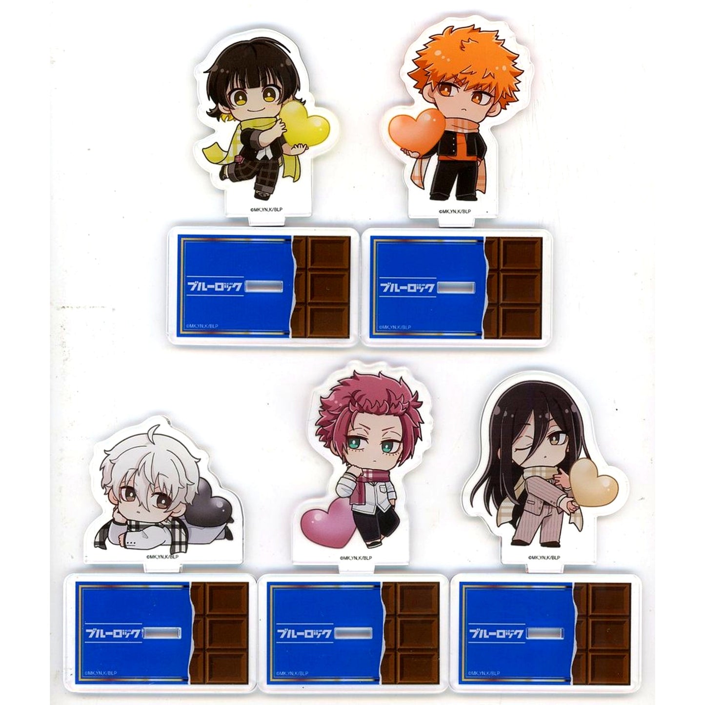 Group Acrylic Stand Vol.2 Valentine Ver. F BOX Blue Lock PRINCESS CAFE POP UP SHOP [USED]