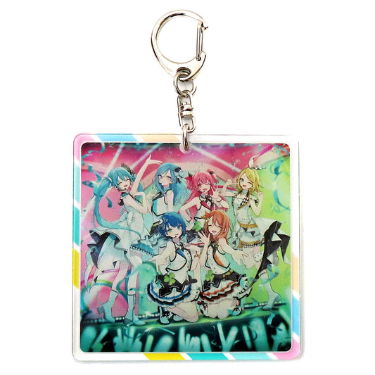 Hatsune Miku: Colorful Stage! Jacket Illustration Ver. 70mm Acrylic Keychain Melonbooks Limited Bonus for Purchasing the First Press Limited Edition with Goods of MORE MORE JUMP! SEKAI ALBUM Vol.2 CD Keychains [USED]