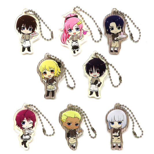 Set of 8 Mobile Suit Gundam SEED FREEDOM Cafe Acrylic Keychain [USED]