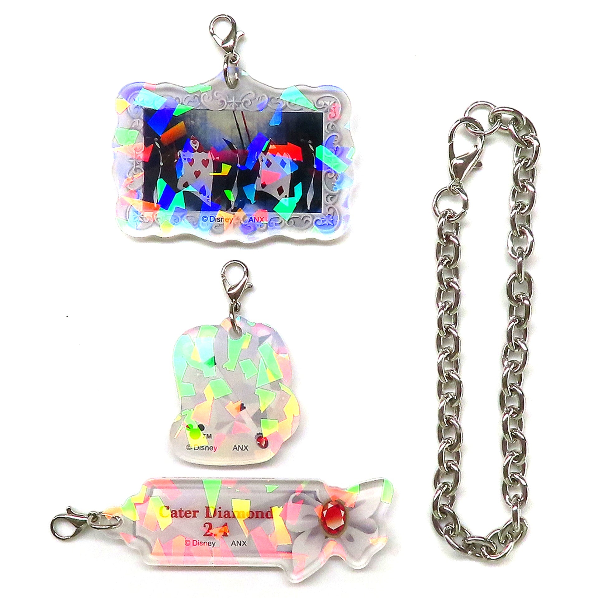 Cater Diamond Disney Twisted-Wonderland Hologram Acrylic Charm with Chain Cater's Birthday Commemorative Goods [USED]