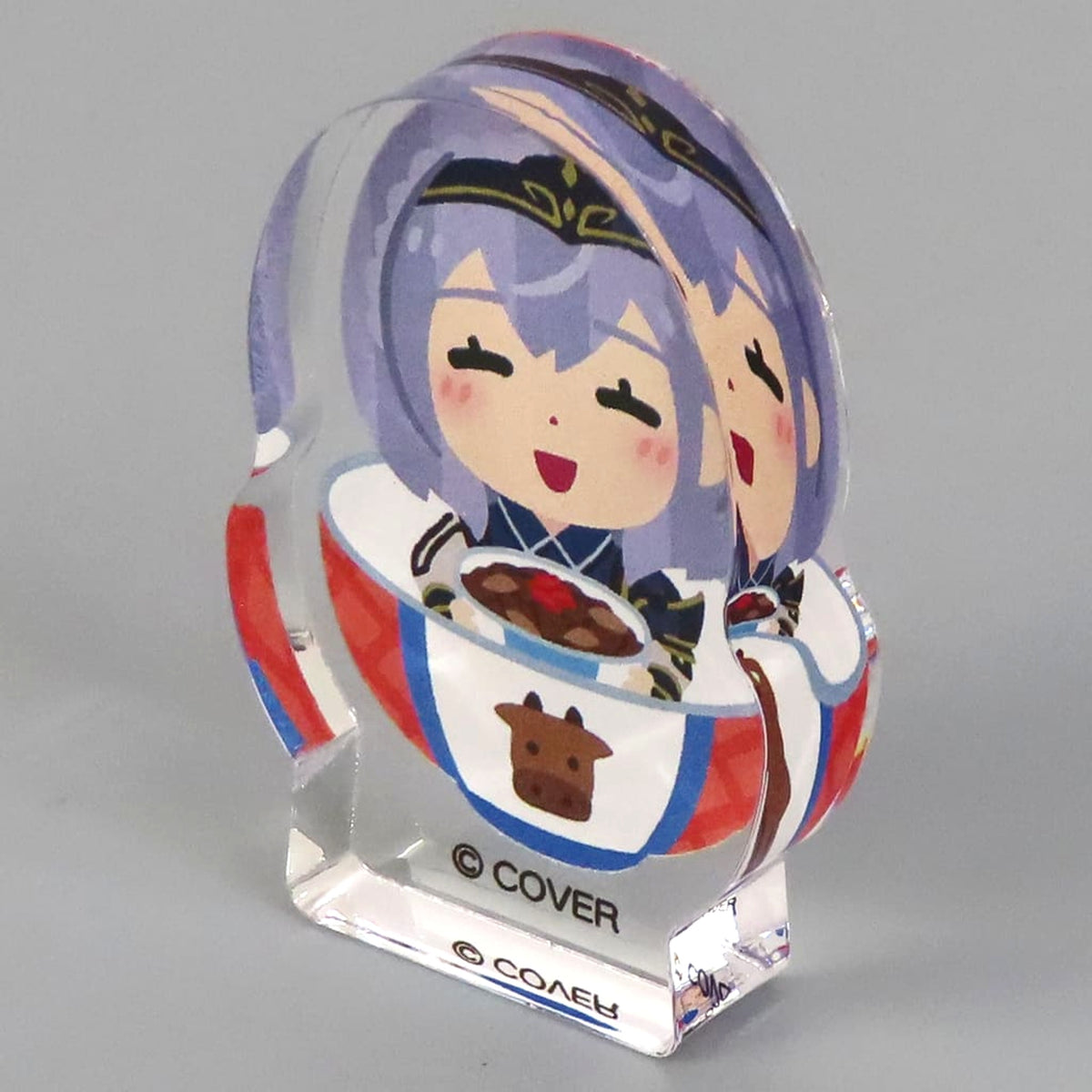 hololive 3rd Generation x Irasutoya Noel Shirogane Trading Acrylic Block mini with the line Itadakimassuru Acrylic Stands [USED]