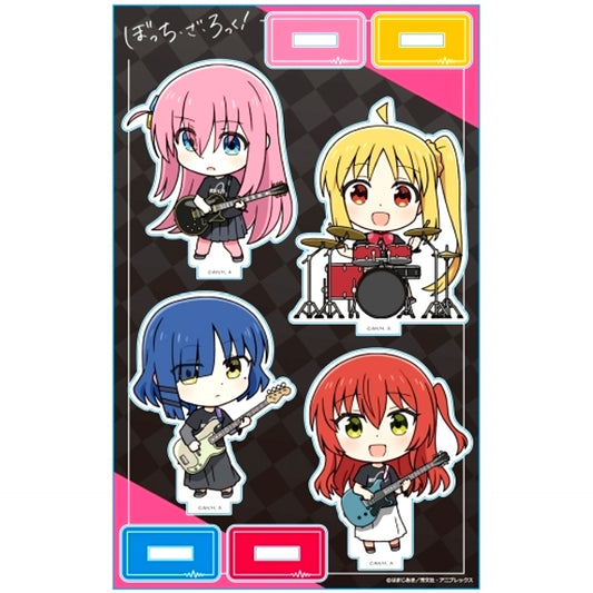 Hitori & Nijika & Ryo & Ikuyo B. Band T-shirt Ver. Deformed Character Acrylic Character Stand Bocchi the Rock! [USED]