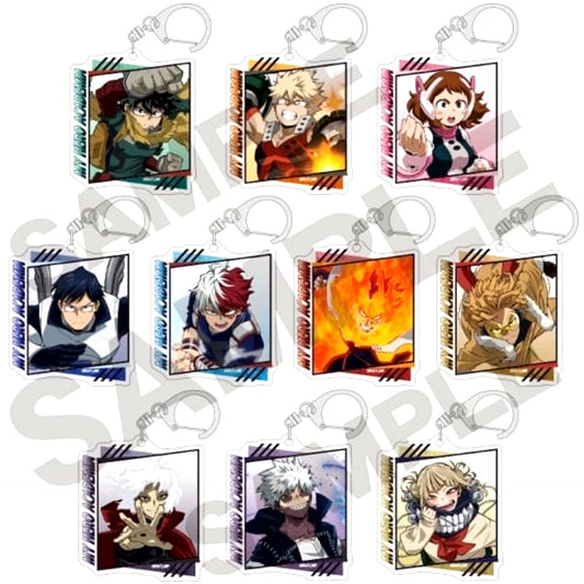 Set of 10 My Hero Academia Trading Acrylic Keychain [USED]