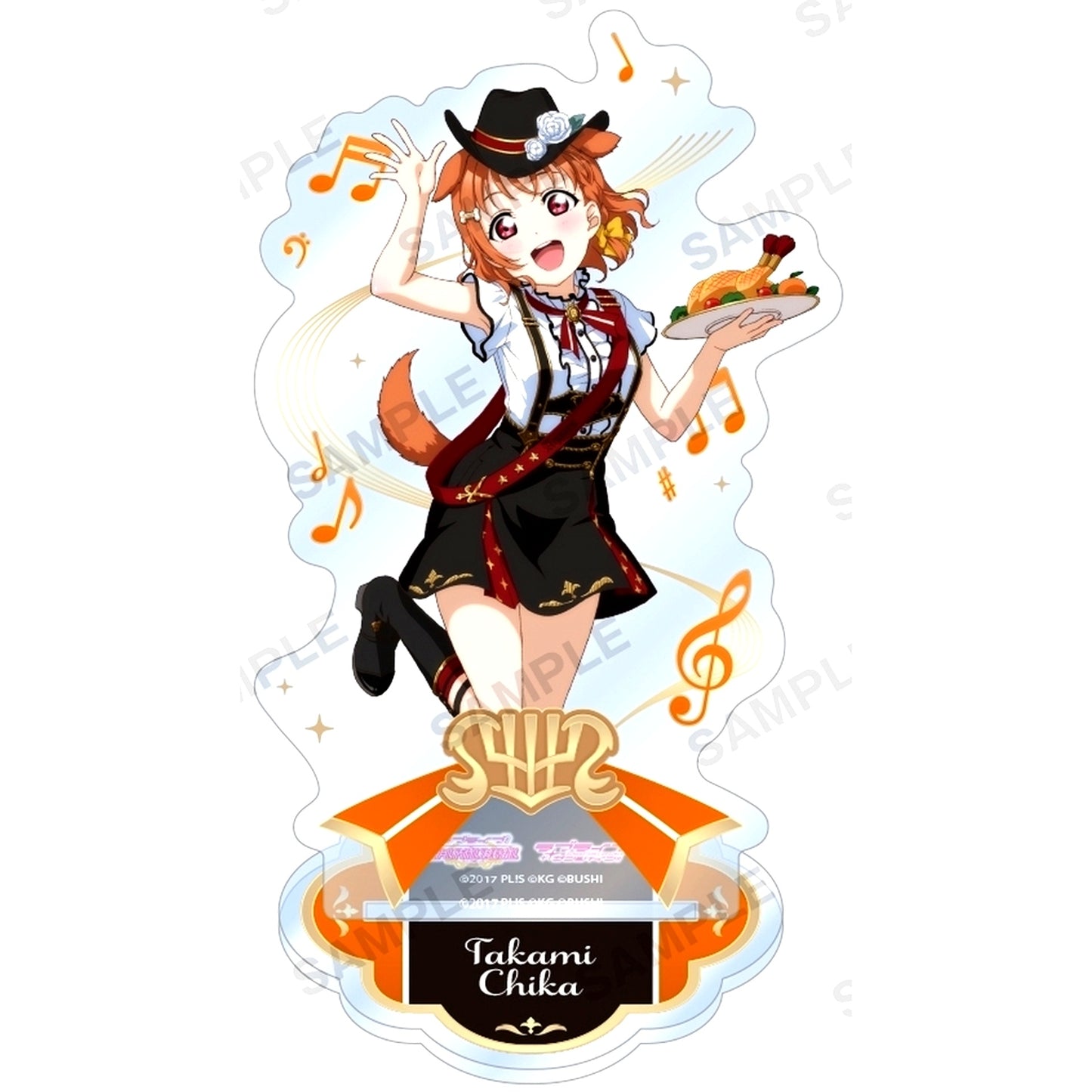 Chika Takami Acrylic Stand Aqours Town Musicians of Bremen Ver. Love Live! School Idol Festival [USED]