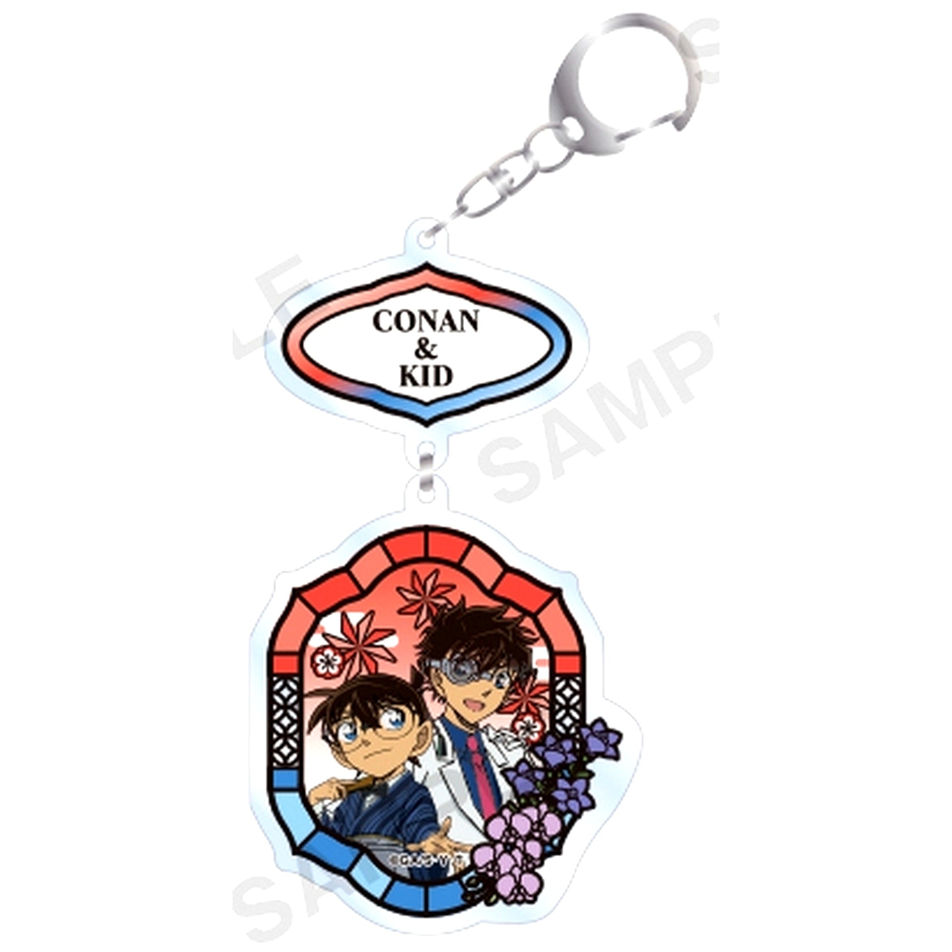Kaito Kid & Conan Edogawa Detective Conan Trading 2-Ren Acrylic Keychain [USED]
