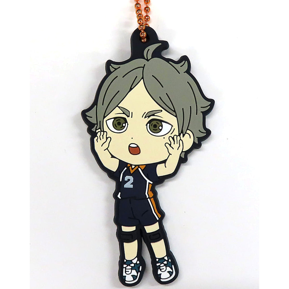 Haikyu!! Movie: Battle of the Garbage Dump Koushi Sugawara Ichiban Kuji Karasuno High School Kyunchara Rubber Charm Prize G Charm [USED]