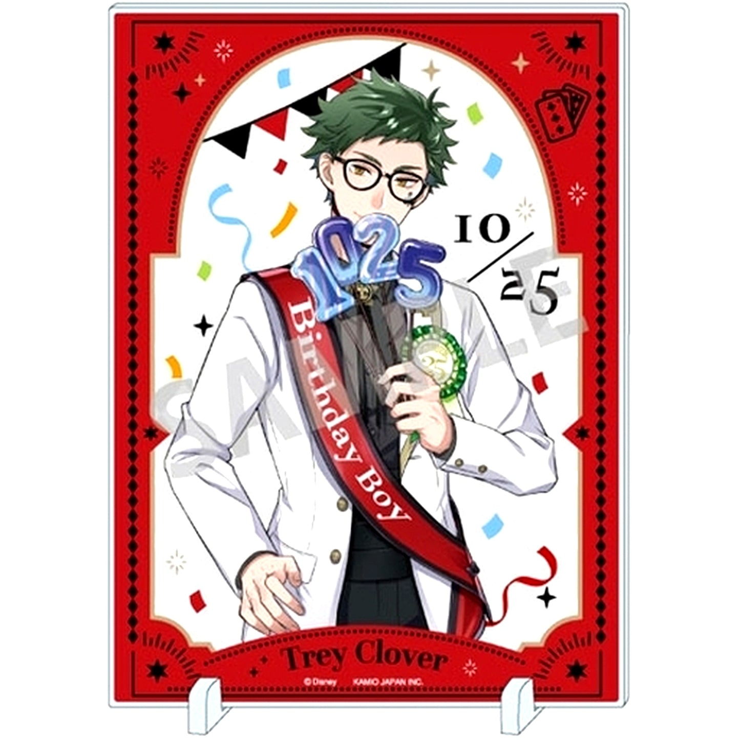 Trey Clover Omekashi Birthday Ver. Disney Twisted-Wonderland Acrylic Panel [USED]