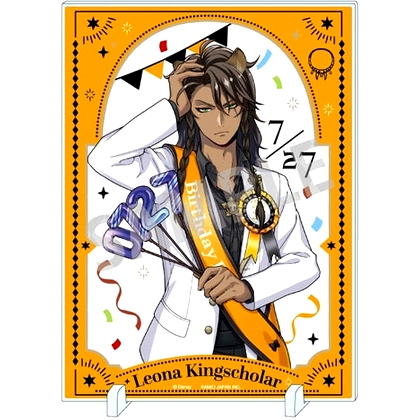 Leona Kingscholar Omekashi Birthday Ver. Disney Twisted Wonderland Acrylic Panel [USED]
