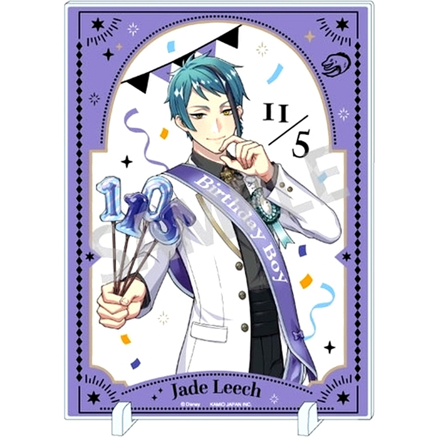Jade Leech Omekashi Birthday Ver. Disney Twisted-Wonderland Acrylic Panel [USED]