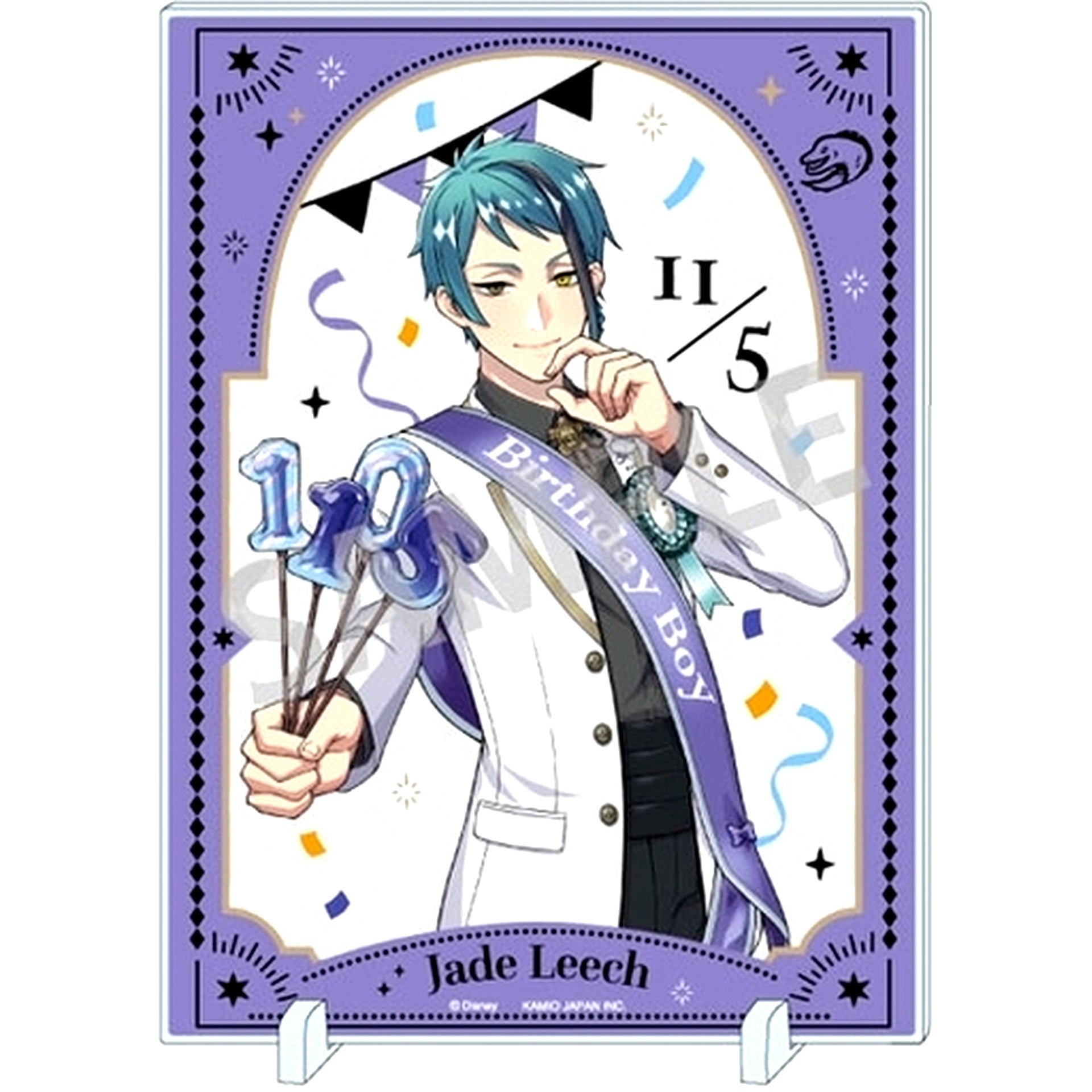 Jade Leech Omekashi Birthday Ver. Disney Twisted-Wonderland Acrylic Panel [USED]