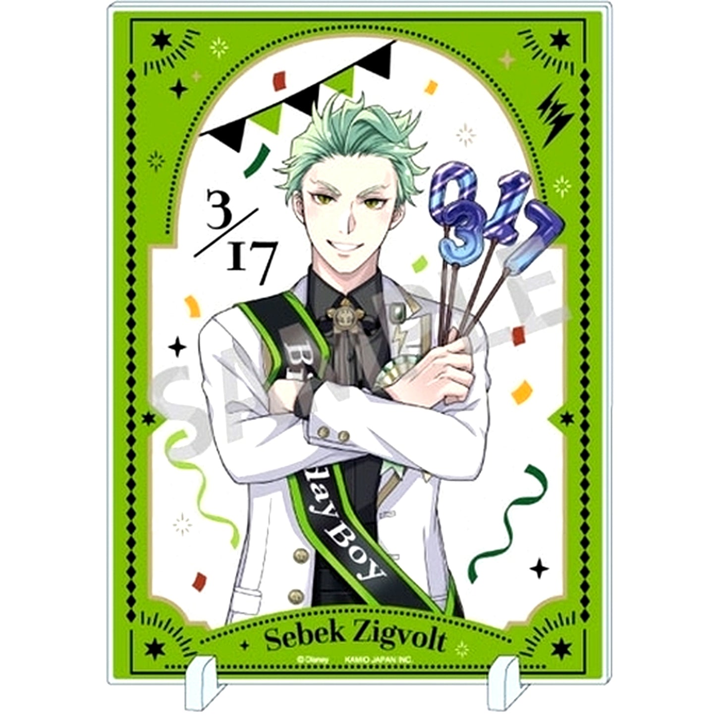 Sebek Zigvolt Omekashi Birthday Ver. Disney Twisted-Wonderland Acrylic Panel [USED]