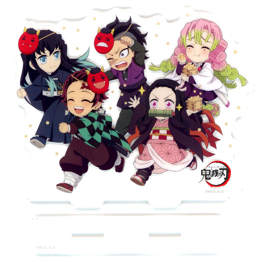 Group Acrylic Stand Demon Slayer x ufotable Cafe x Machi Asobi Cafe Setsubun Event 2024 Made-to-Order Ltd [USED]